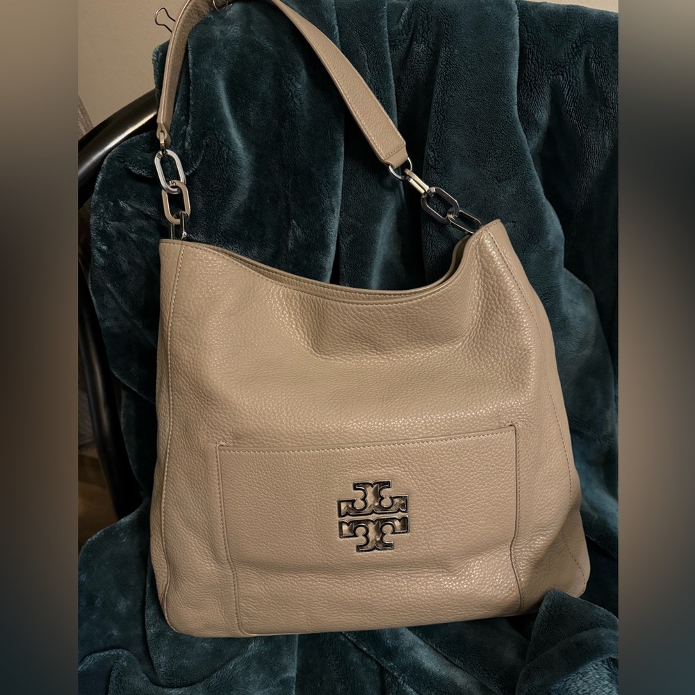 Tory Burch Britten Leather Hobo Bag
